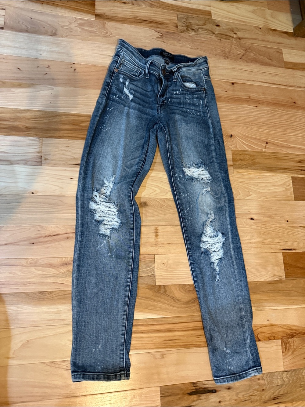 Judy Blue Boyfriend Fit Distressed Ripped Jeans Size 1/25